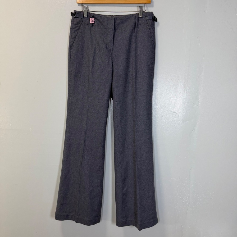 J Crew Womens Gray Virgin Wool Blend Wide Leg Trouser Pants 30x32 Professional